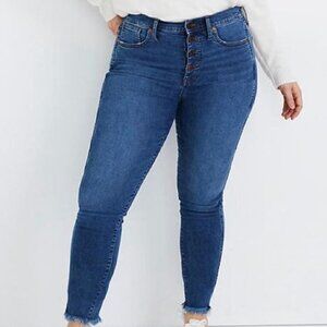 Madewell 10" High Rise Button Fly Skinny Raw Hem Women's Jeans Sz 22/24